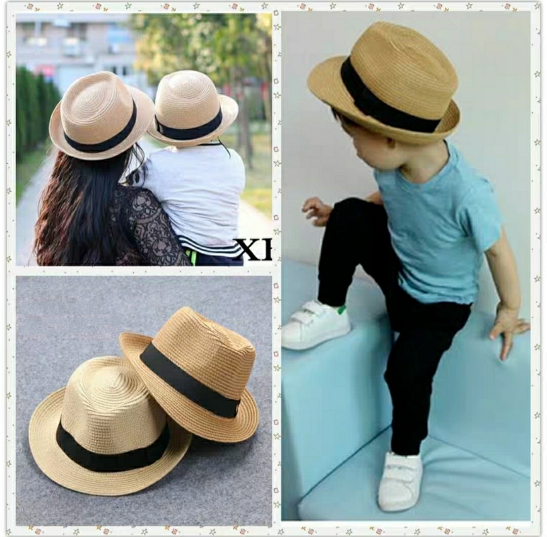 Mũ phớt cói bé trai