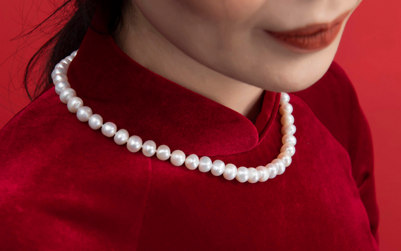 [HCM]Chuỗi vòng cổ Ngọc Trai nuôi nước ngọt ngọc 9 ly đúng ngọc trai 100%