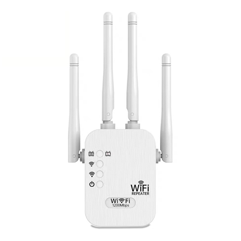 Cod kích sóng wifi xuyên tường cực mạnh, kích sóng wifi 4 râu ăng ten phát xuyên tường chuẩn n tốc độ 300mbps màu trắng bộ kích sóng wifi thu phát mở rộng sóng