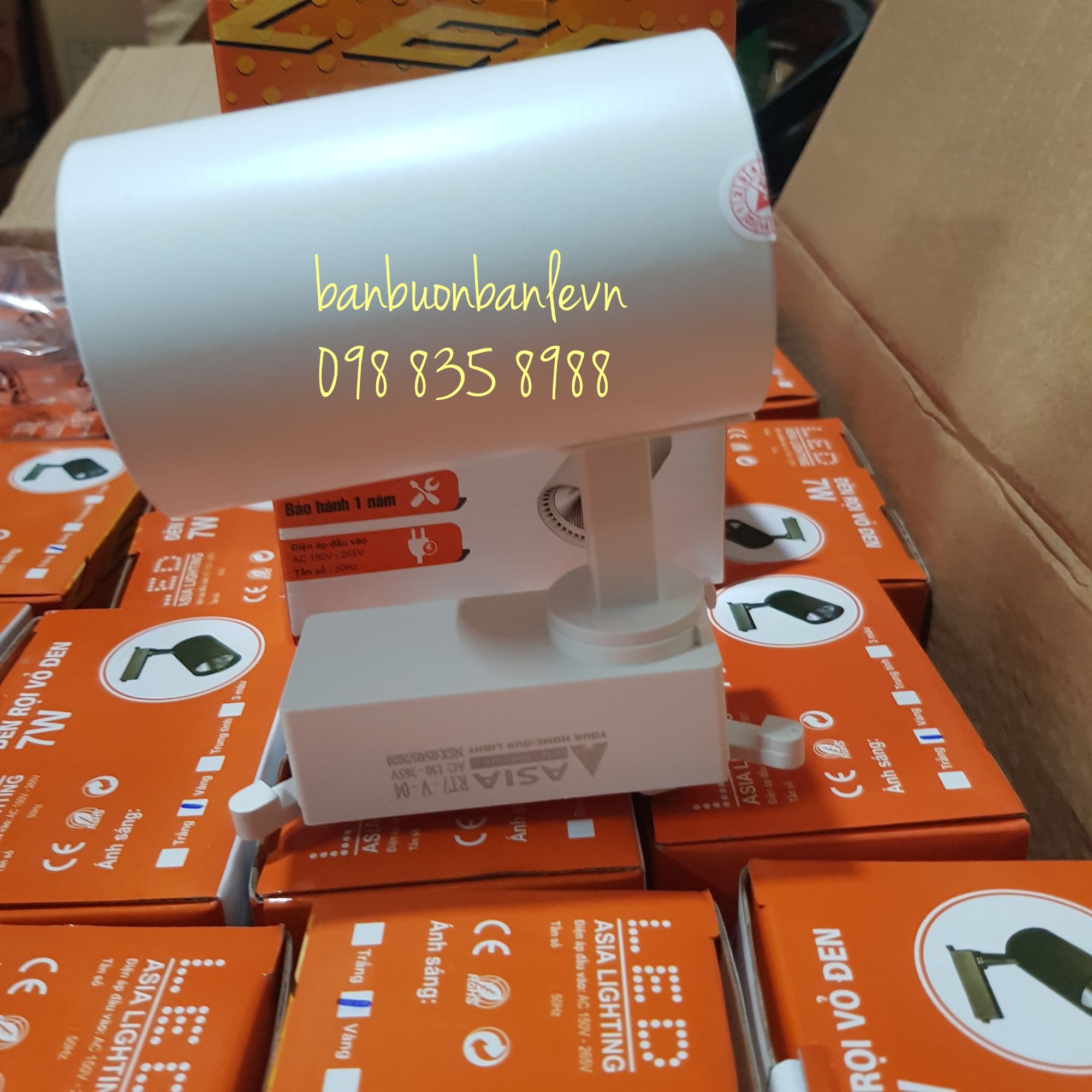Đèn rọi ray 7w vỏ trắng ASIA