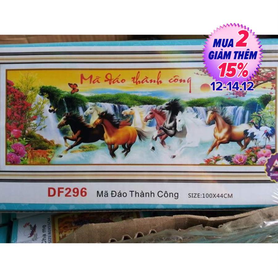DF296-Tranh đính đá mã đáo thành công