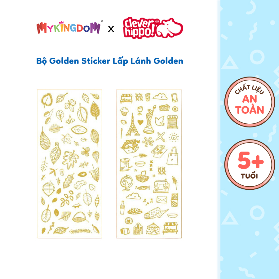 Bộ Golden Sticker CLEVERHIPPO Lấp Lánh STICKER01/GOLDEN