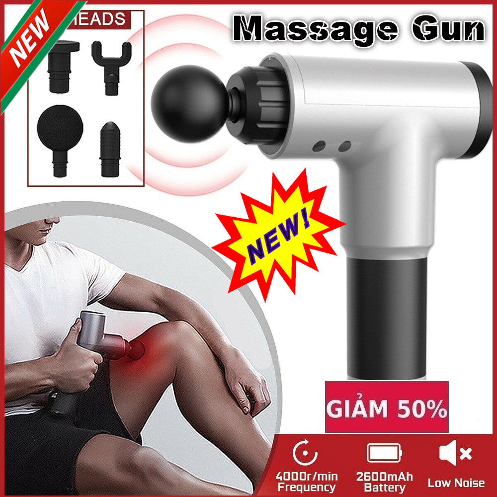 [HCM]Massage đầu xua tan mệt mỏiMáy Mát Xa Xoa Bóp Lòng Bàn Chân Máy massage cầm tay trị đau mỏi căng cơ Fascial Gun đa chức năngBảo hành 1 năm -Lỗi 1 đổi 1