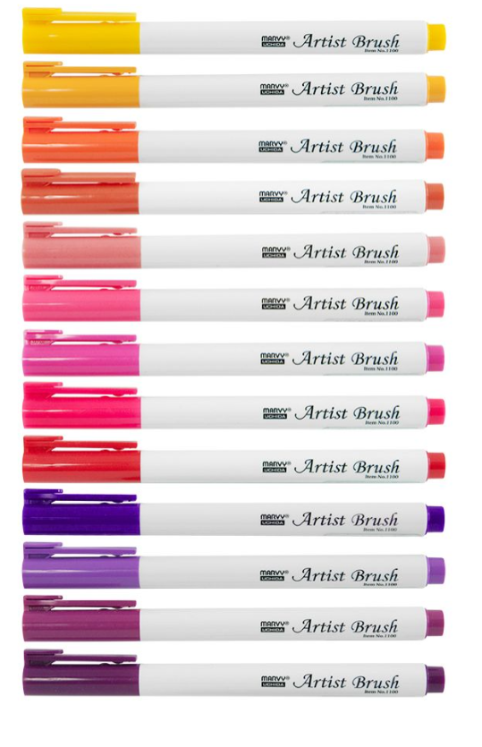 Bút cọ màu Marvy Artist Brush 1100 (Summer series)