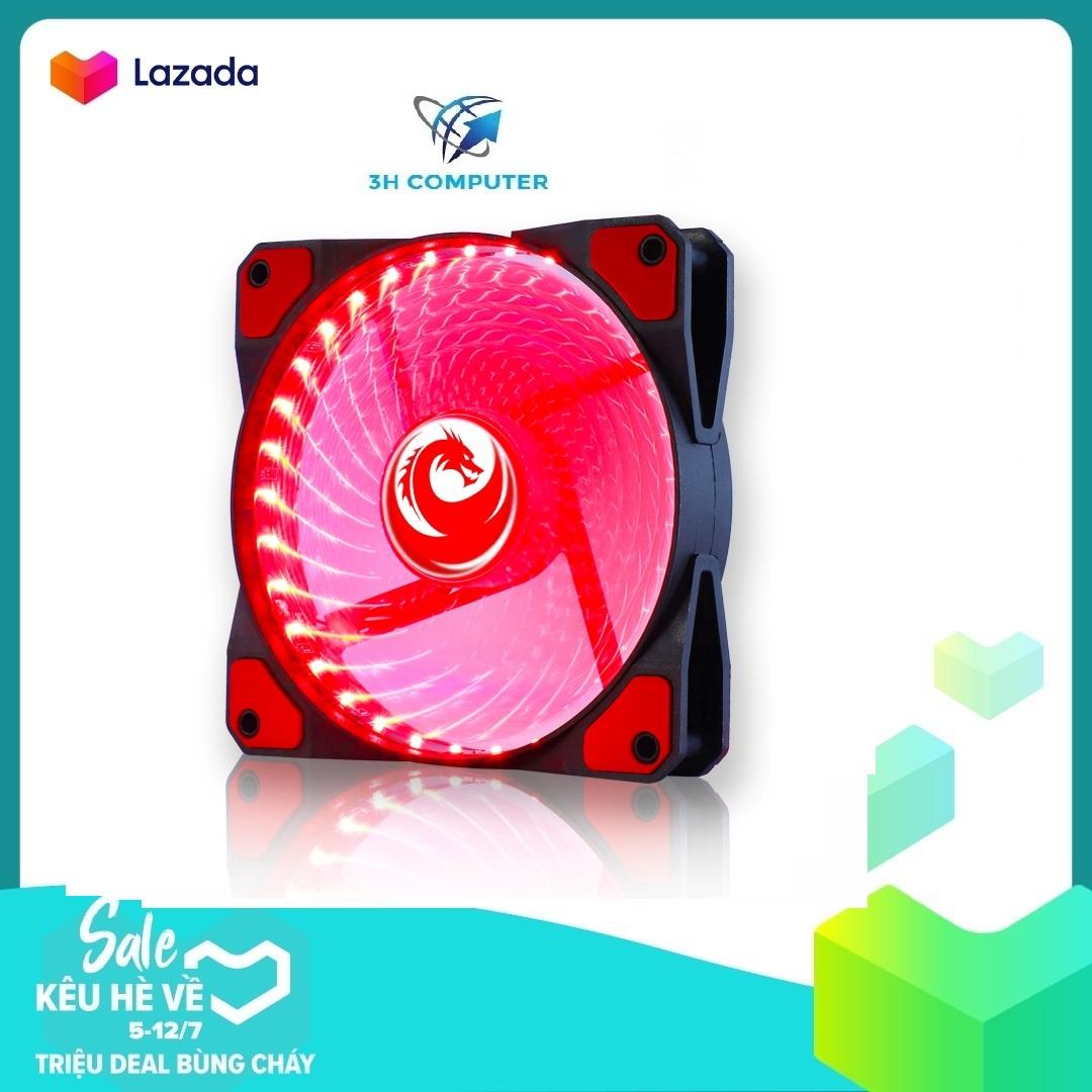 [HCM]Fan case 12cm LED mÀU ĐỎ 33 bóng RED DRAGON