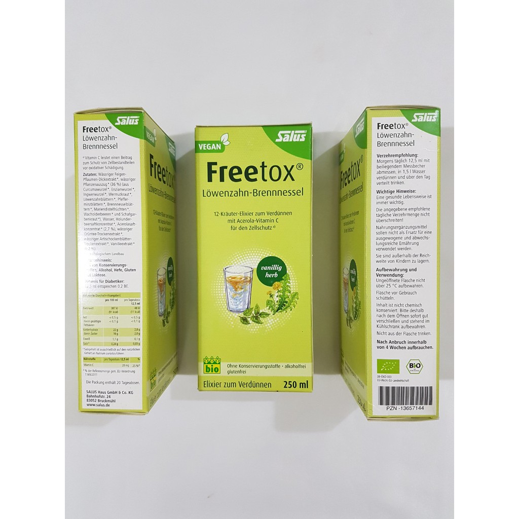 Thải độc freetox lowenzahn brennnessel 250ml