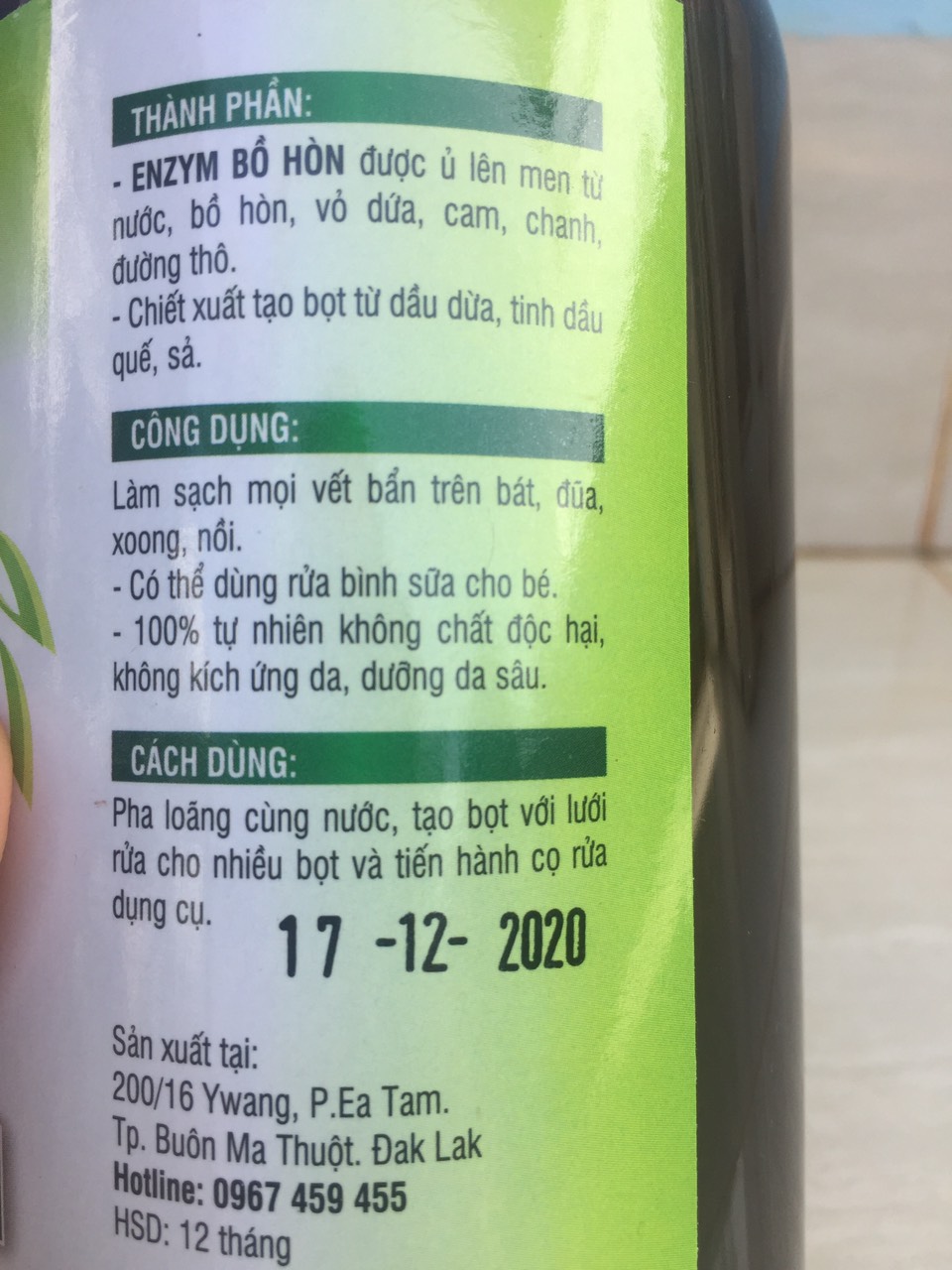 🌴🌾💐🌿🍁 Nước  Rửa Chén Enzym Bồ Hòn  Mộc Tâm 🍁🌿💐🌾🌴