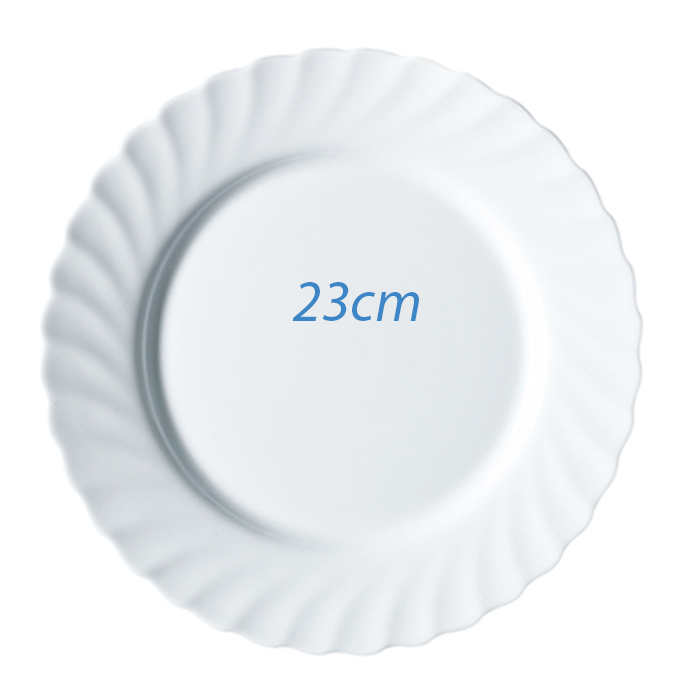 Set 04 Dĩa thuỷ tinh luminarcc siêu đẹp 23cm