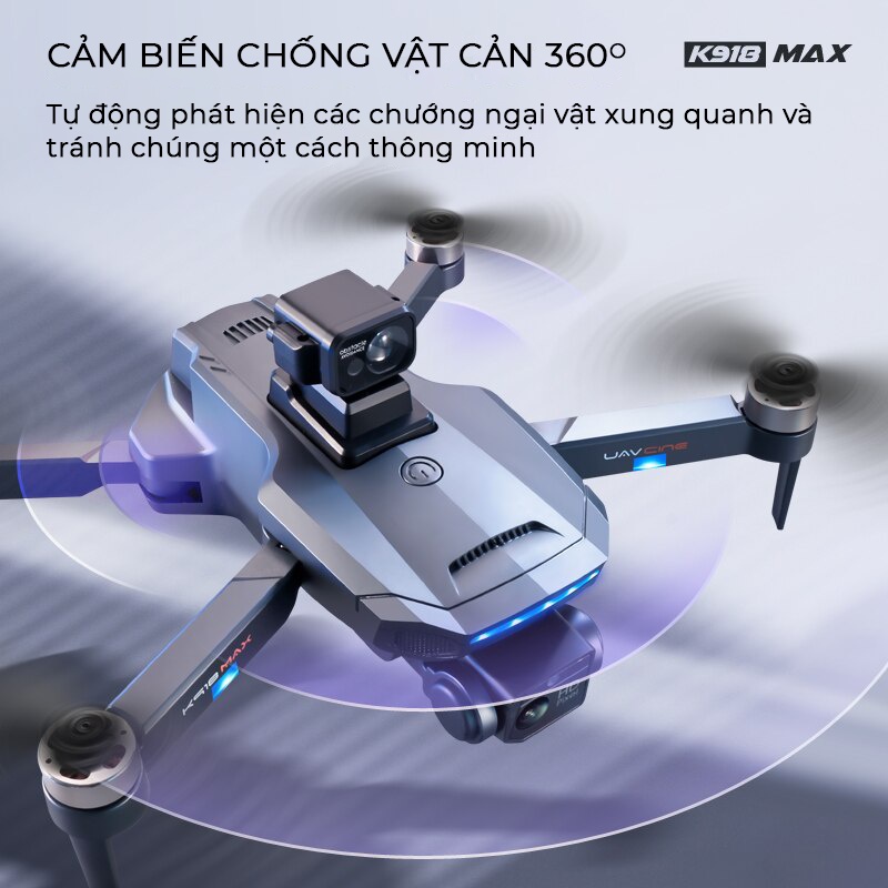 Máy Bay FLYCAM Marin Drone Camera 8K Flaycam K918 Max G.P.S Cảm Biến Tránh Vật Cản - Laycam điều khiển từ xa - Lai cam - Fly cam giá rẻ - Playcam - Phờ lai cam - Fylicam chất hơn s91, sjrc f11s 4k pro, mavic 3 pro, drone p8, k101 max