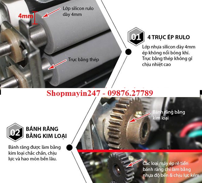 Máy ép Plastic YT 320 (A3 - chuẩn Rullo lớn)