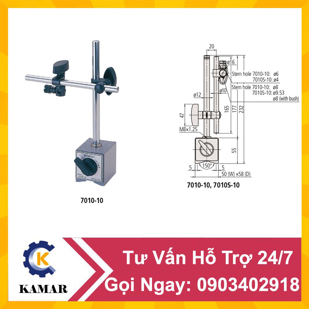 Đế từ gắn đồng hồ so 7010S-10 Mitutoyo