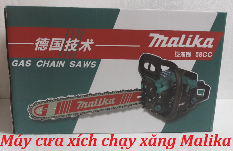 Máy cưa xích chạy xăng MALIKA 58CC