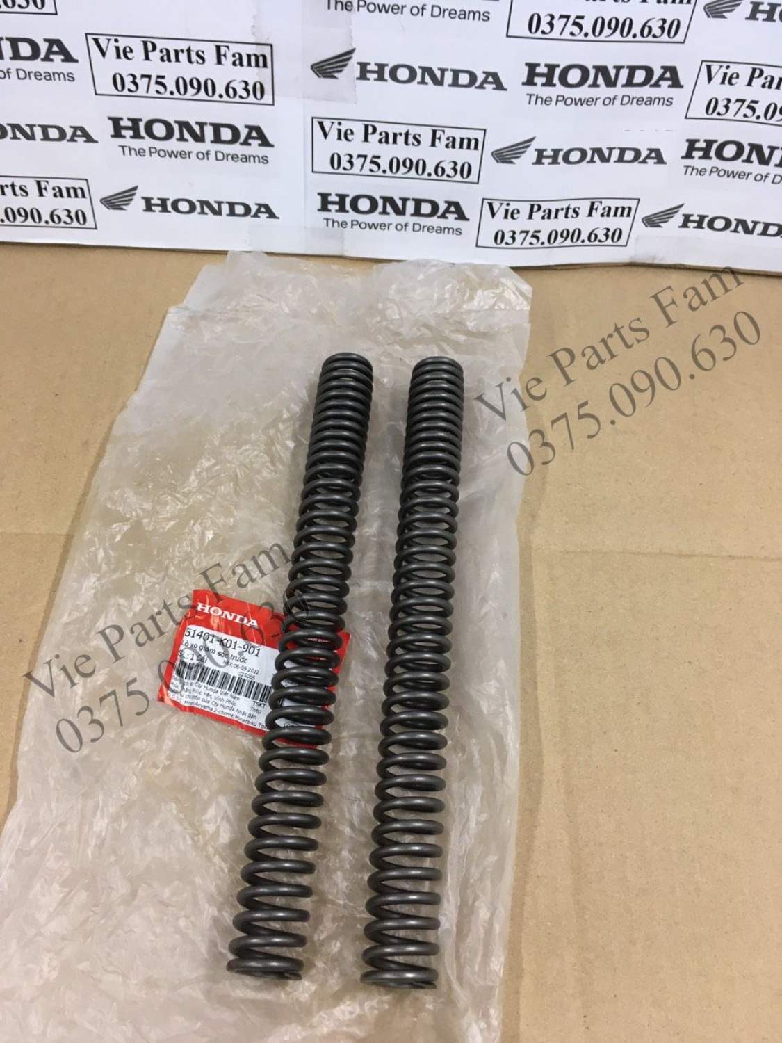 Cặp lò xo giảm xóc trước sh việt 2012-2017-2019, hàng din honda mới 100%