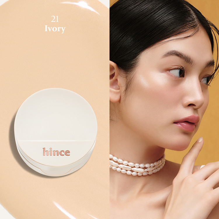 Phấn nước căng bóng thuần chay SPF 50+ hince Second Skin Glow Cushion 12G