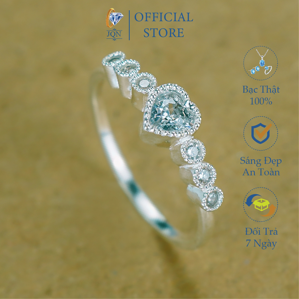 Nhẫn Nữ Bạc Thật JQN Nhẫn Bạc Giá Rẻ Mẫu Tim Mới Siêu Đẹp ms31