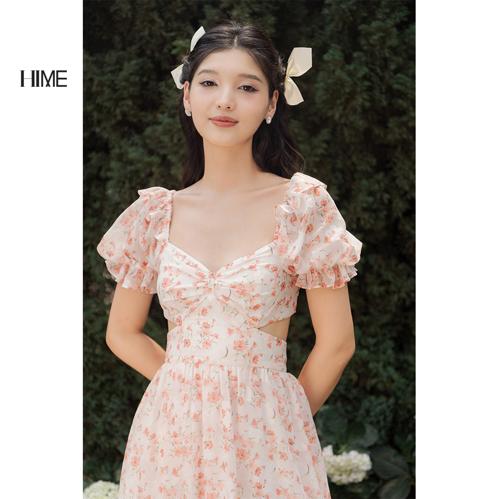 Váy midi hoa cut - out HIME H078BF3D1223