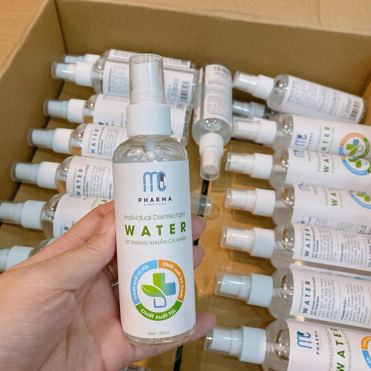 Chai xịt khử trùng cá nhân chống Virus Mc Pharma - Dung Dịch Khử Trùng dạng xịt Kháng Khuẩn phòng chống Virus - lọ 120ml