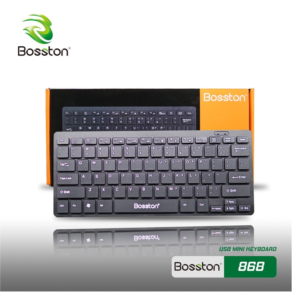 Bàn phím mini có dây Bosston 868/K1000 Thiết kế giảm tiếng ồn / Keyboard Bosston 868/K1000 Mini