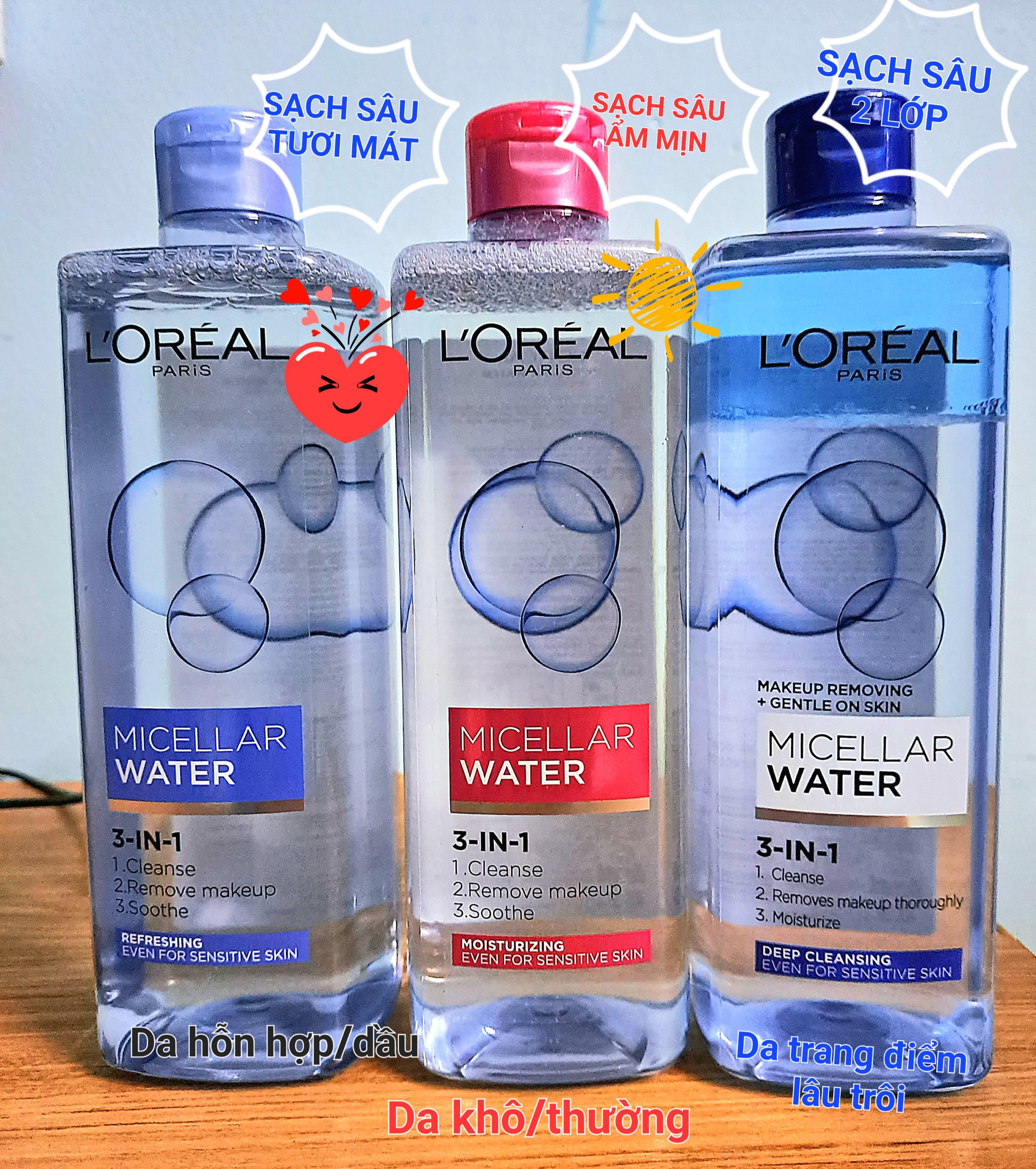 Nước tẩy trang Loreal - LOreal Paris 3-in-1 Micellar Water 400ml
