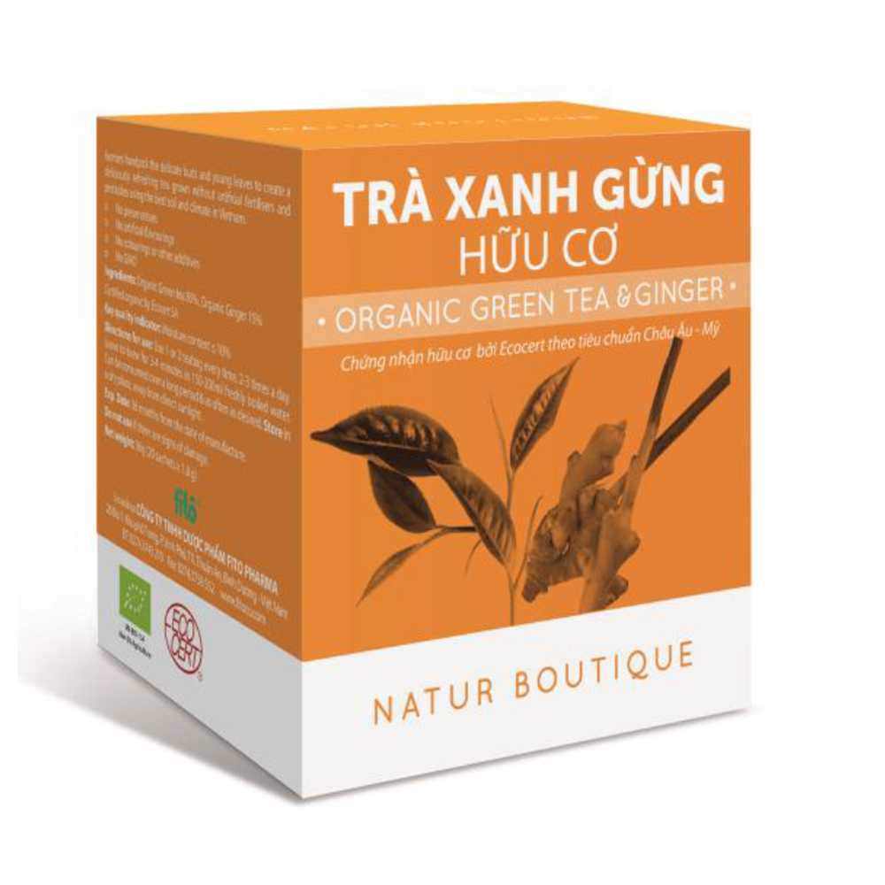 Trà gừng hữu cơ, 20 túi lọc (Organic Ginger Tea, 20 Teabags)