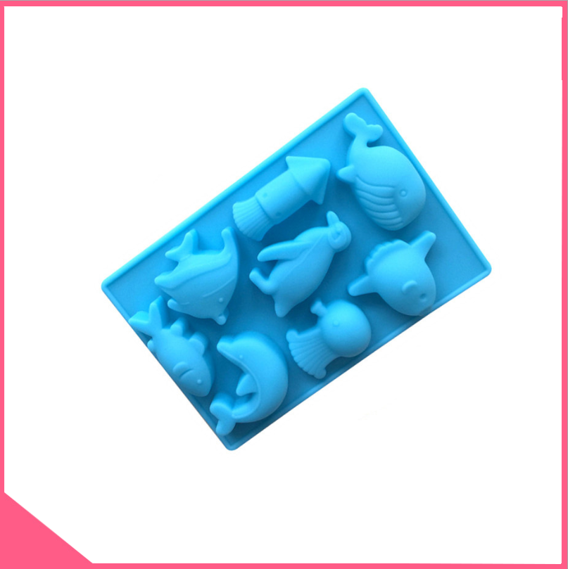 Khuôn silicon làm rau câu và socola hình cá heo