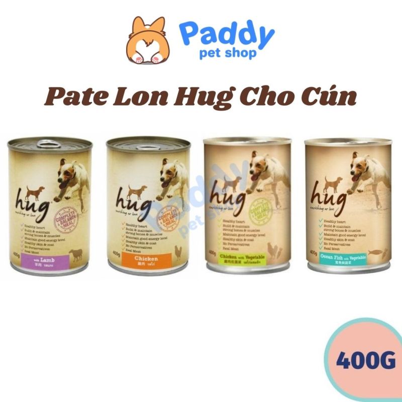 [HCM]Pate Hug Nhiều Vị Thơm Ngon Cho Chó Mọi Lứa Tuổi (Lon 400g)