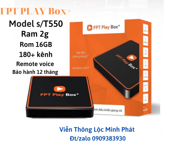 Android Tivi Box FPT Play Box+ 2021 2GB S550/T550 Hệ Điều Hành Android TV10 Hỗ Trợ 4K Tích Hợp Điều Khiển Bằng Giọng nói