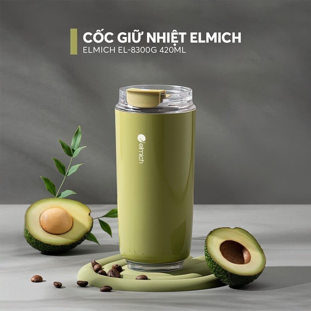 Cốc Giữ Nhiệt ELMICH EL-8300 (Dung Tích 420ML, INOX 304, Giữ Nhiệt 3 Lớp)
