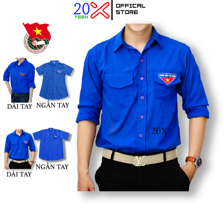 Áo đoàn thanh niên Việt Nam hàng tiêu chuẩn chất vải kate cao cấp