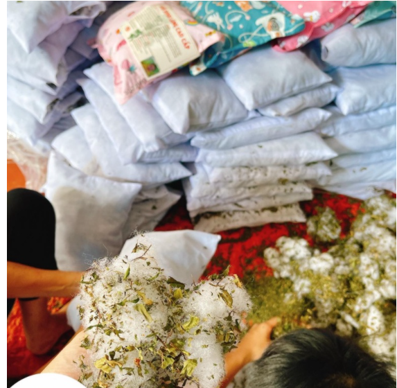 Gối lá đinh lăng Cao Cấp cho bé sơ sinh đến 5 tuổi