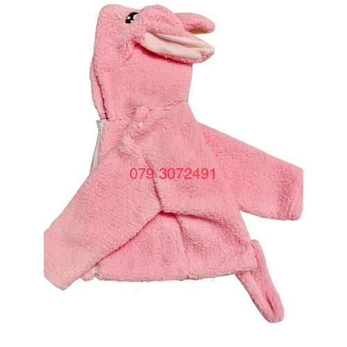 Áo khoác lông tai thỏ cho bé 8-18kg