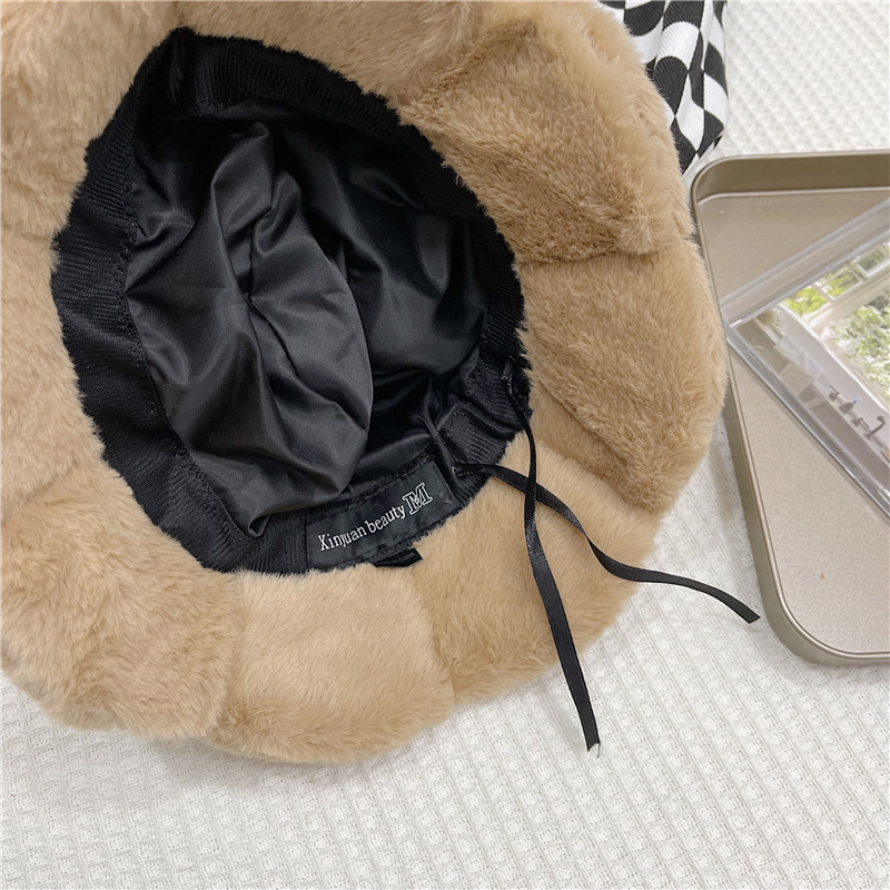 Hat brim feather flower-shaped quality thick warm lovely-100style