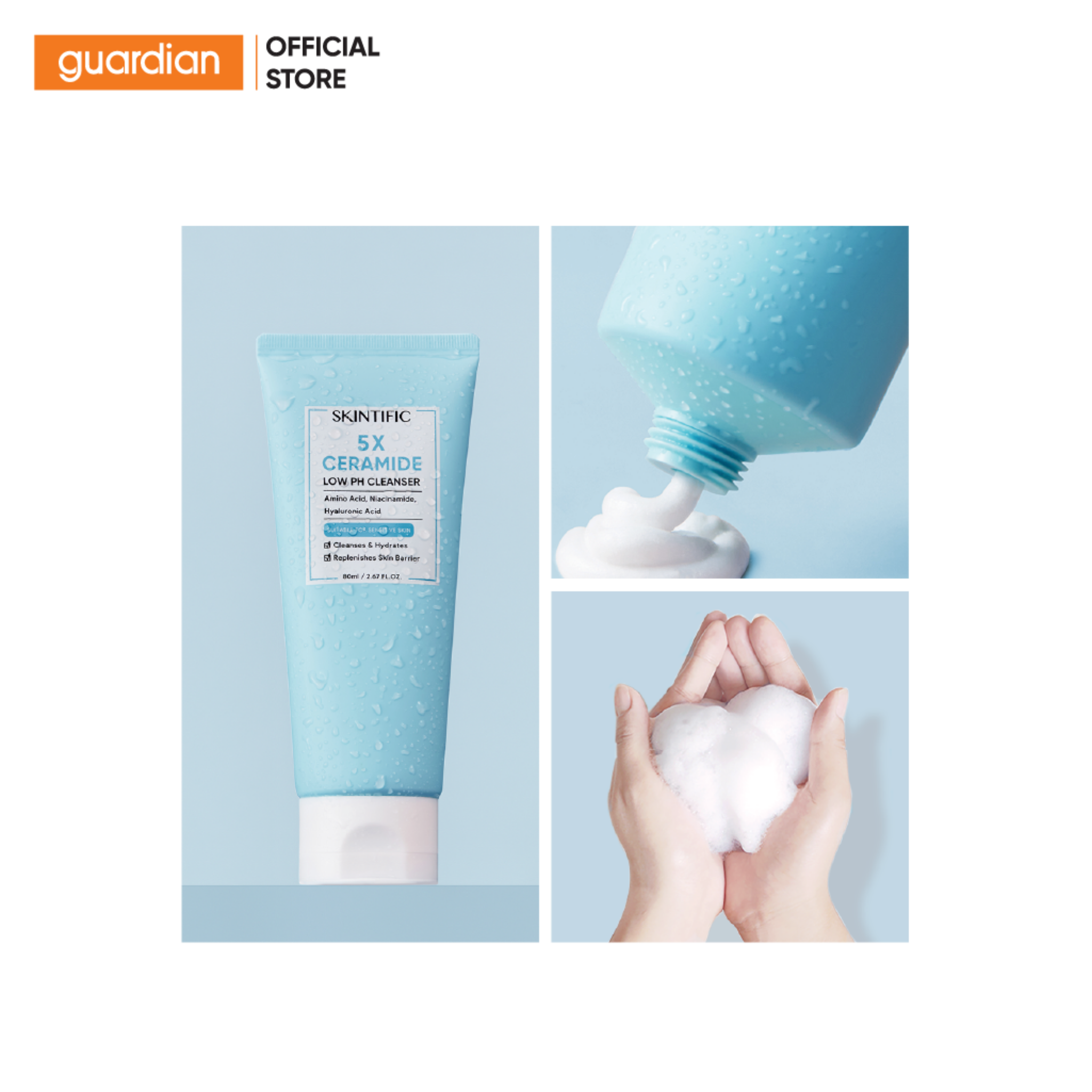 Sữa Rửa Mặt 5X Ceramide Skintific 80ml