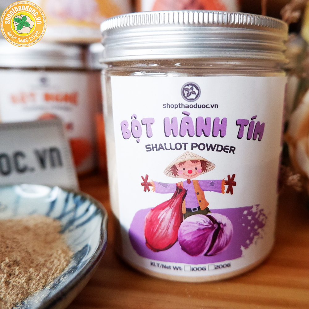 Bột hành tím sấy lạnh hũ 100g - bột hành tím nguyên chất