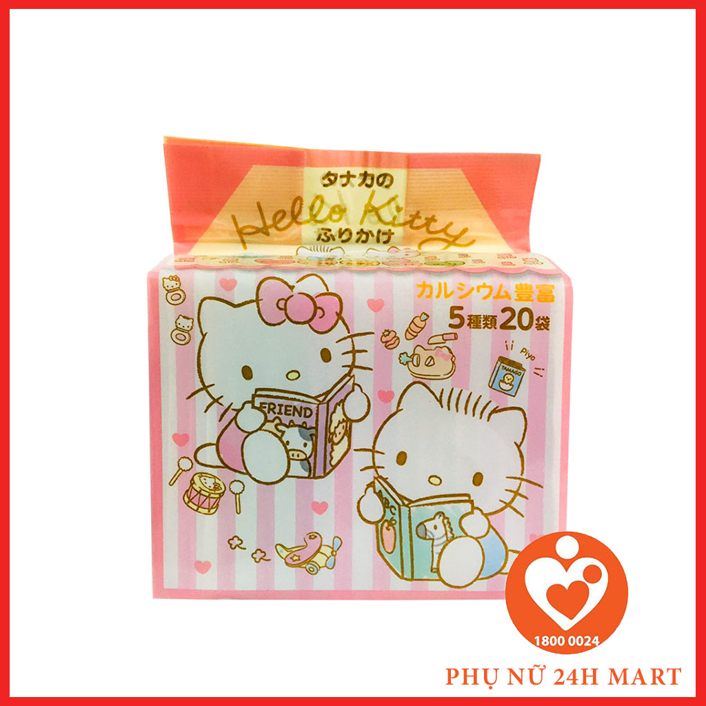 (Date T10/2024) Gia Vị Rắc Cơm Thập Cẩm Hello Kitty( 5g*20 gói) Nhật Bản