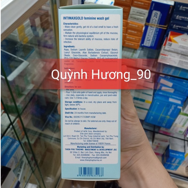 Dung dịch vệ sinh cao cấp INTIMAX GOLD 200ml