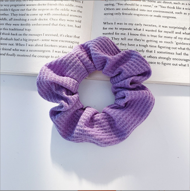 Chun buộc tóc scrunchies vải nhún trơn màu nữ tính tini đi học chunvaitronmau066