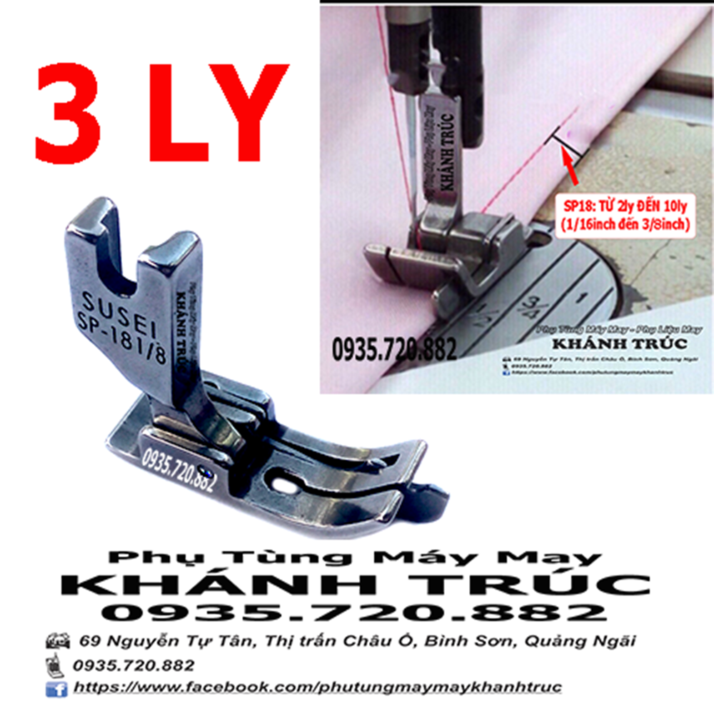 Chân vịt SP18 3ly máy may công nghiệp 1kim