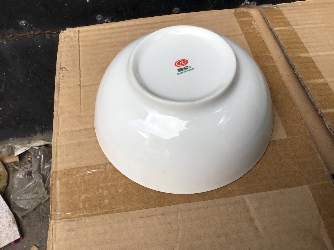 Tô sứ trắng cao cấp HC 7inch ngấn ( 17cm)
