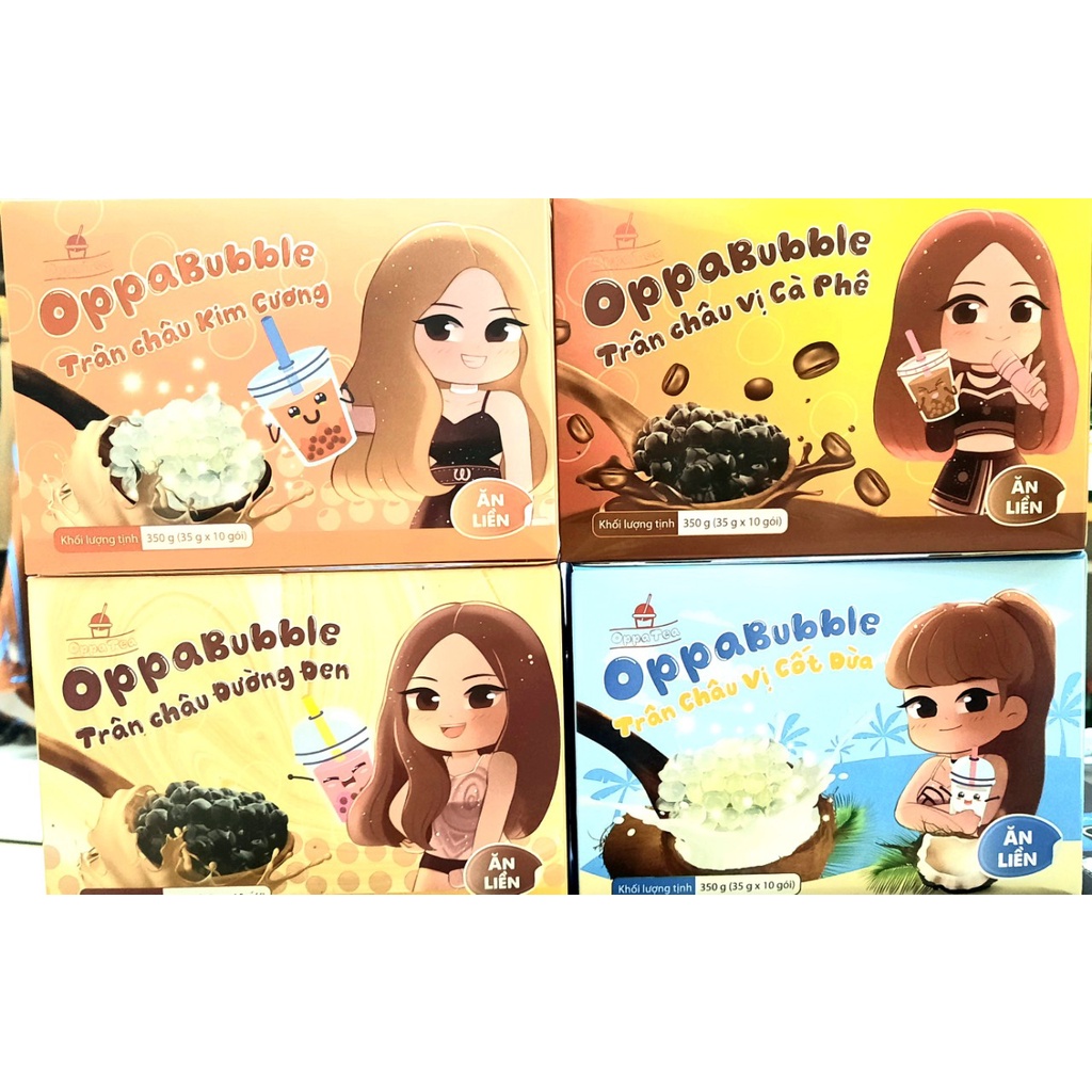 Trân Châu Ăn Liền OppaBubble 350gram ( 35gram * 10 Gói )