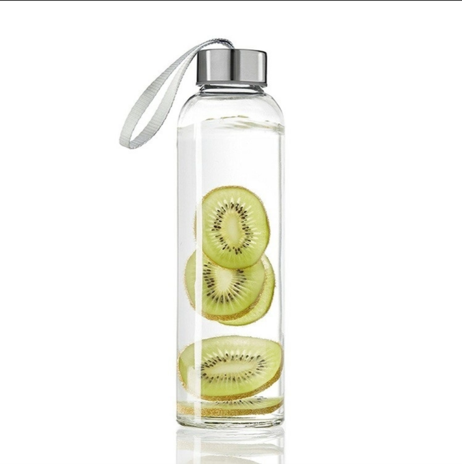 Chai Thủy Tinh Có Nắp Đậy Dây Xách 500ml