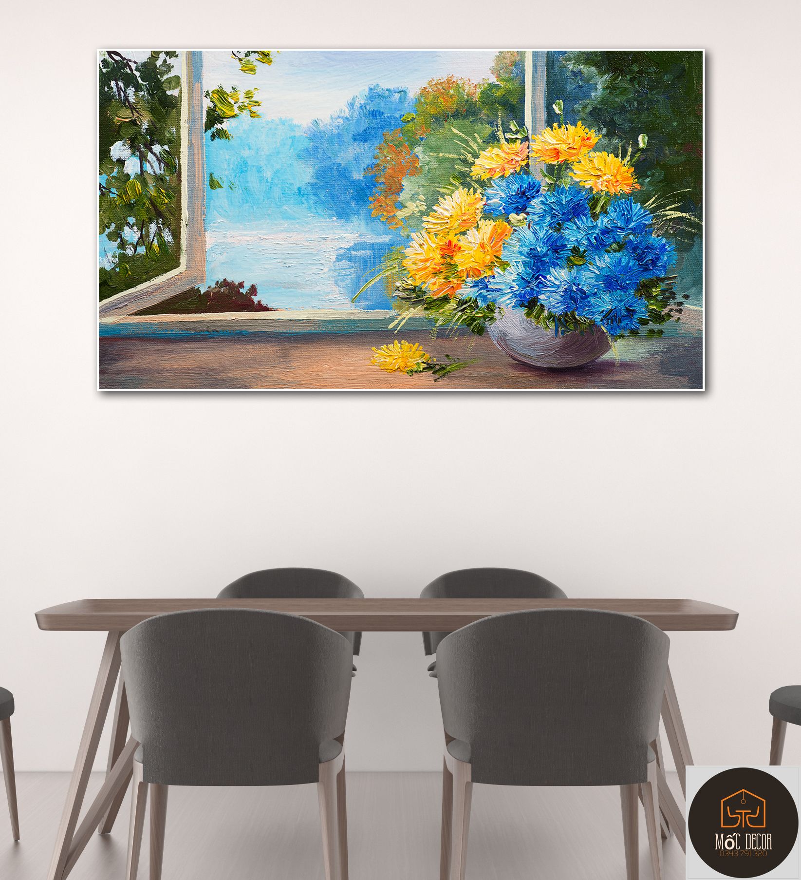 Tranh phong cảnh, tranh sơn dầu treo phòng ăn, phòng ngủ, phòng khách - Tranh Mốc Decor