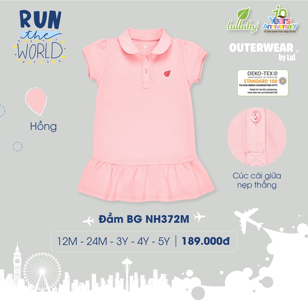 2-5Y Đầm bé gái Lullaby NH372M (Váy bé gái Lullaby)