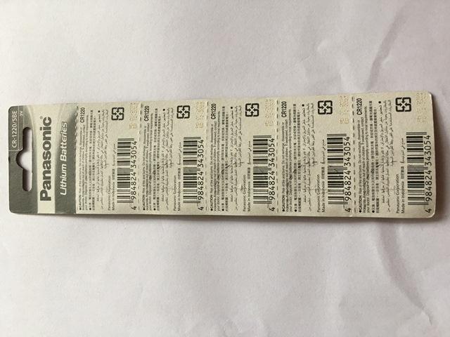 Pin CR1220 Panasonic 3V Lithium Vỉ 5 Viên