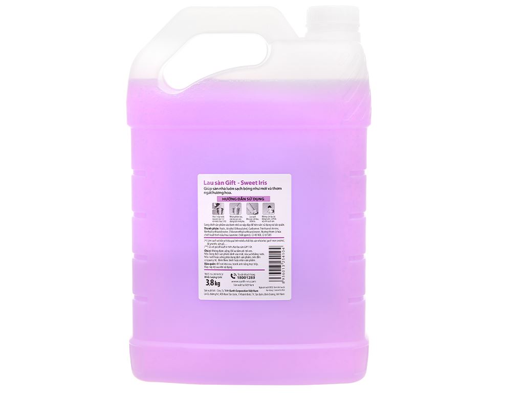 Làm Sạch Sàn Gift Hương Iris Trắng Khử Mùi & Diệt Khuẩn Bánh Kẹo Can 3.8kg