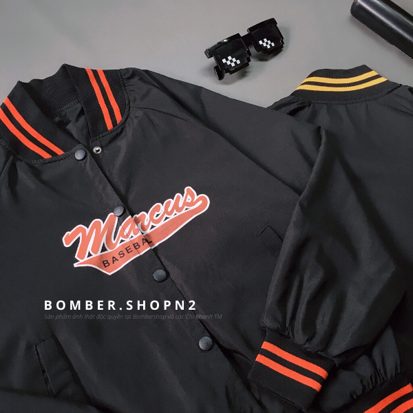 [Ảnh thật 100%] Áo khoác Bomber bóng chày Mar.cus