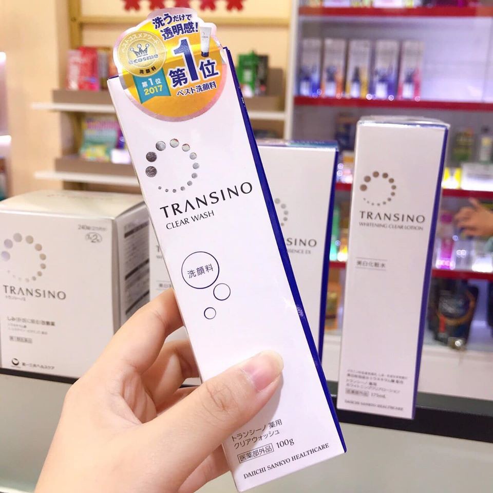 Sữa rửa mặt giảm nám trắng da transino clear wash 100g - ceria cosmetics store