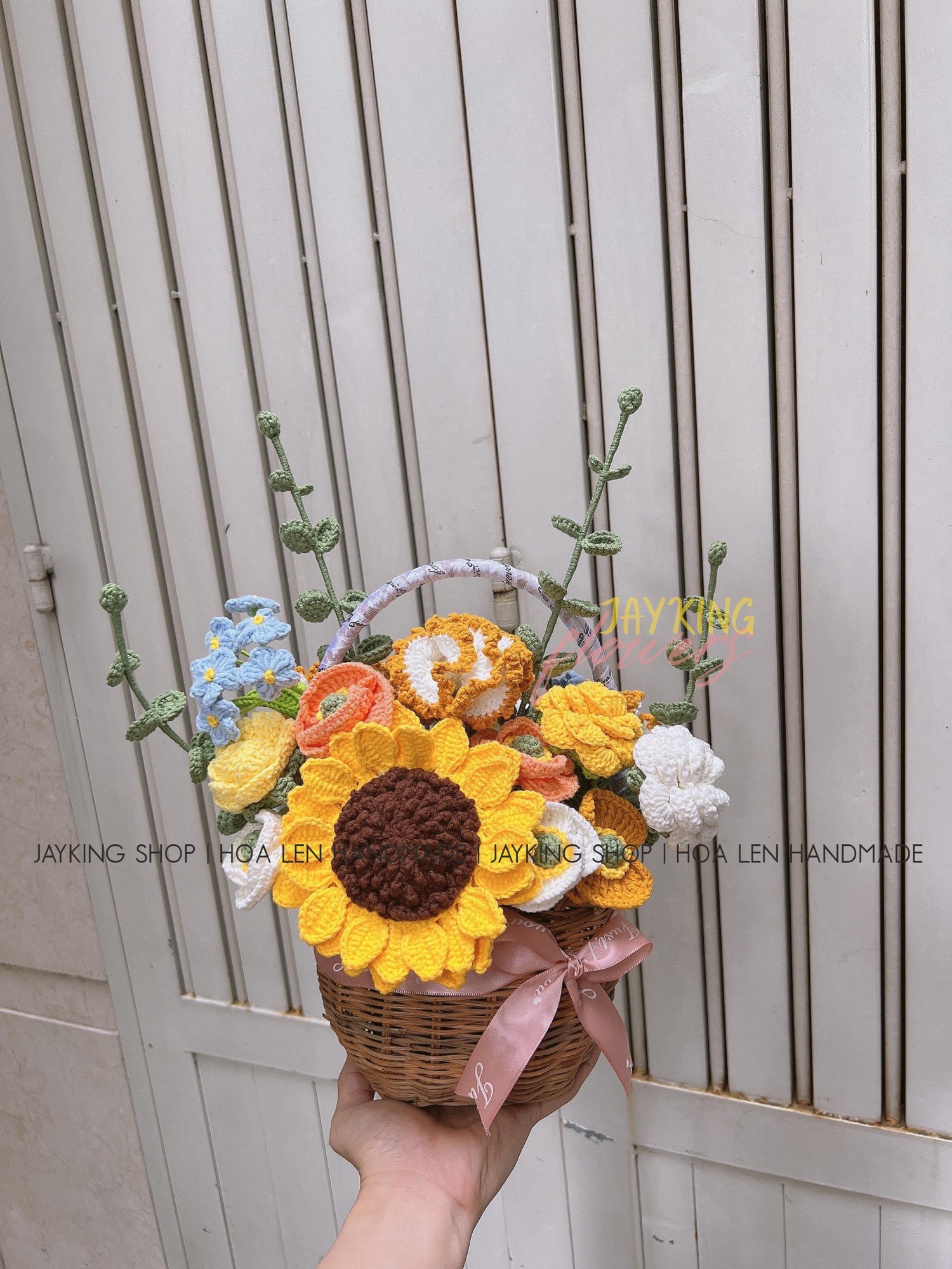Hoa len handmade - Hoa Lavender