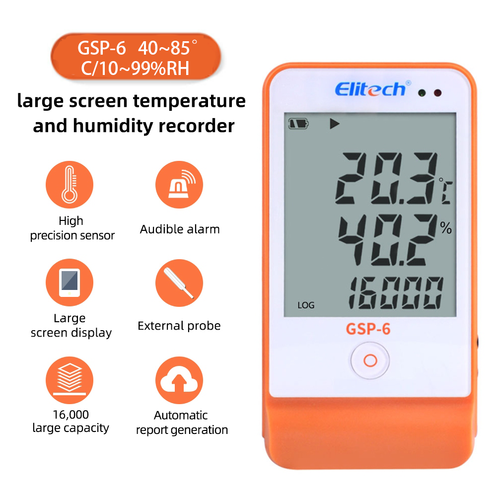 High Precision USB gsp-6 temperature and humidity data logger