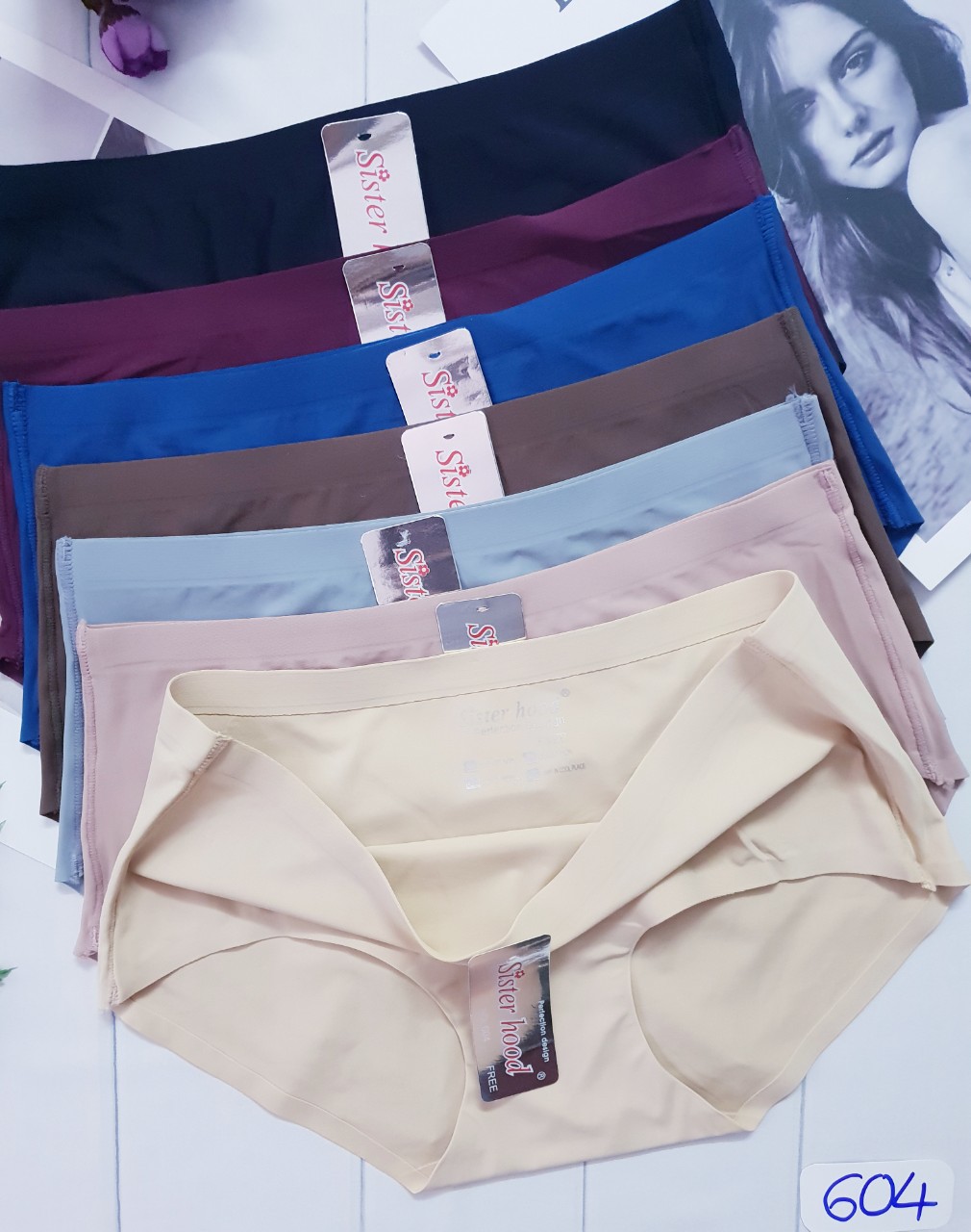 Combo 5 Quần Lót Nữ Su Đúc Trơn Sister Hood Thái Lan 604 – Siêu Mát, Siêu Ôm, Không Viền